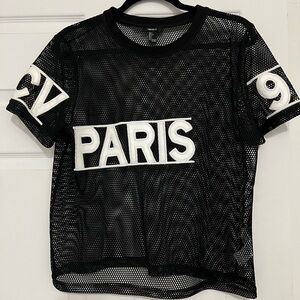 Forever 21 Black Mesh Top